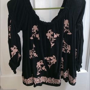 long sleeve off the shoulder top